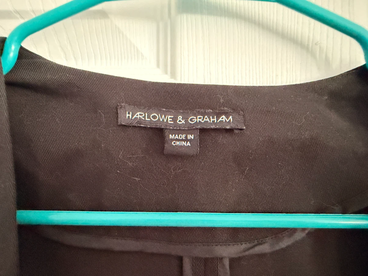 Stylish / Relaxed Fit Harlowe & Graham Open Front Blazer - photo 4
