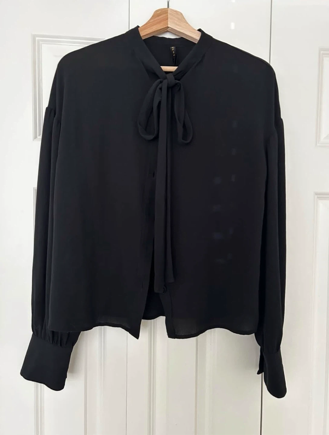 Black Bow Blouse
