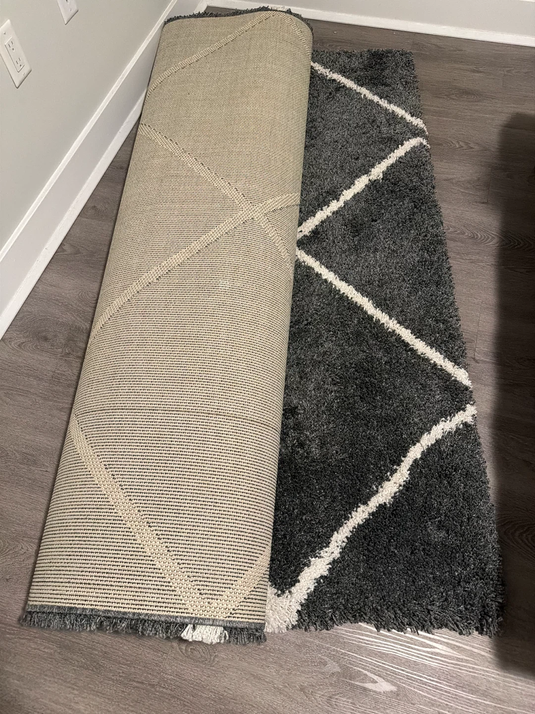Gray Shag Rug 6*9 - photo 2