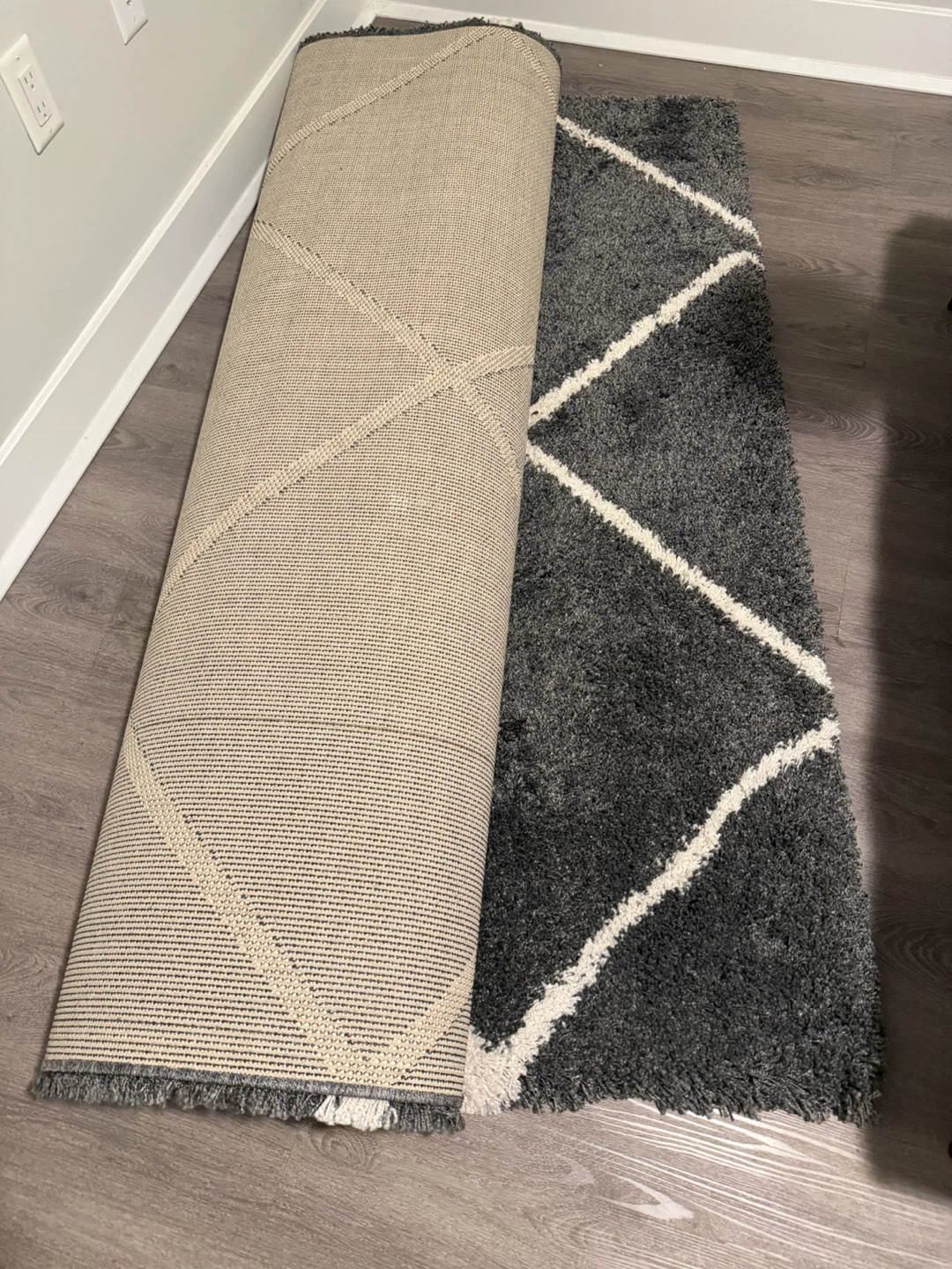 Gray Shag Rug 6*9 - photo 3