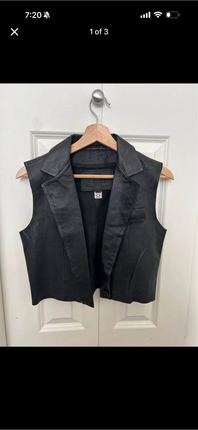 Black Leather Vest