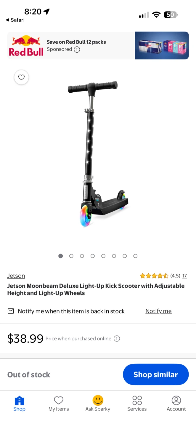 Jetson Moonbeam Deluxe Light-Up Kick Scooter