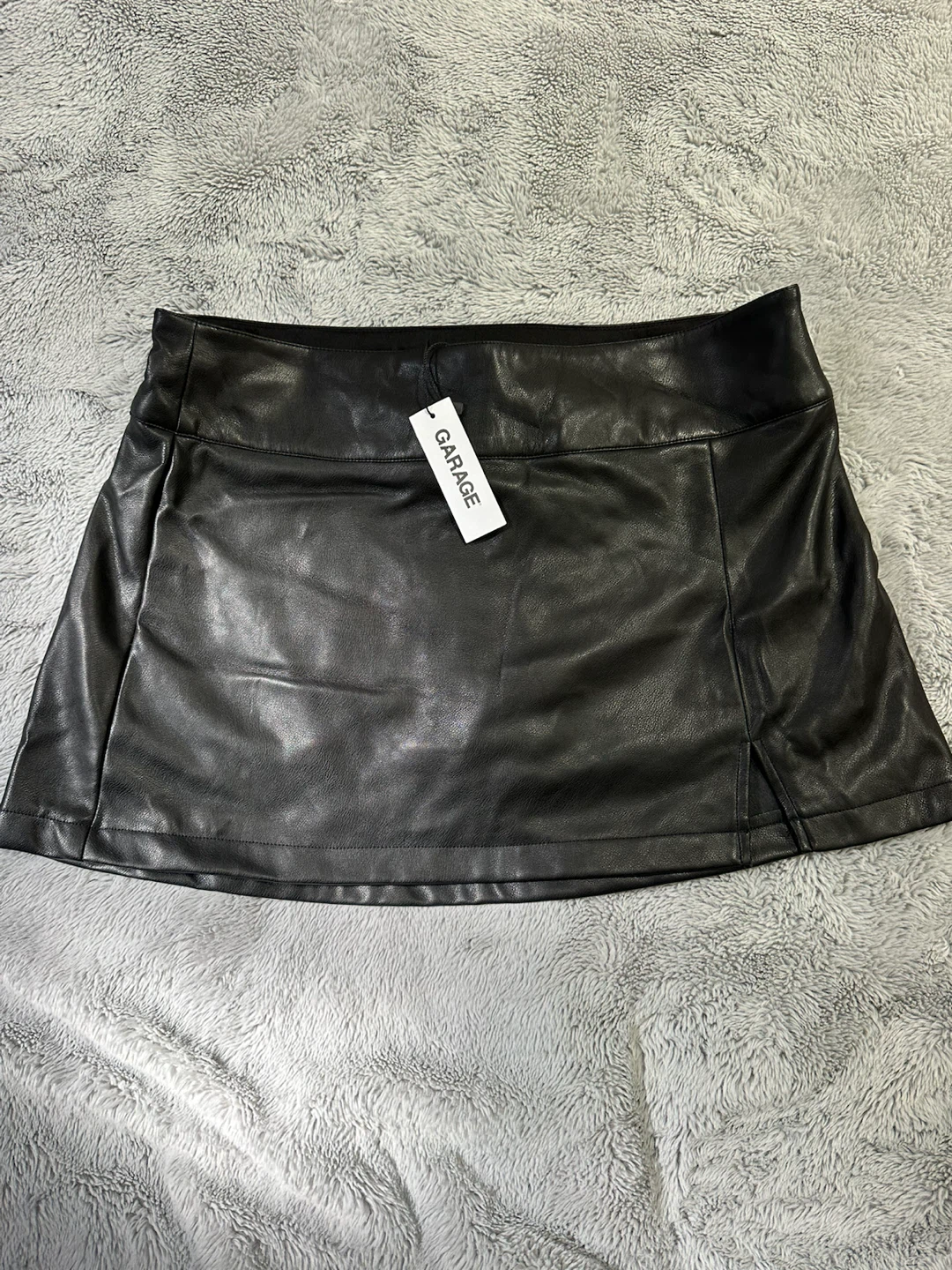 Garage Black Leather Skort Size M