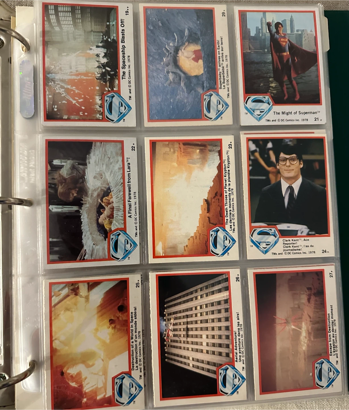 1978 Topps Superman The Movie Trading Cards - photo 5