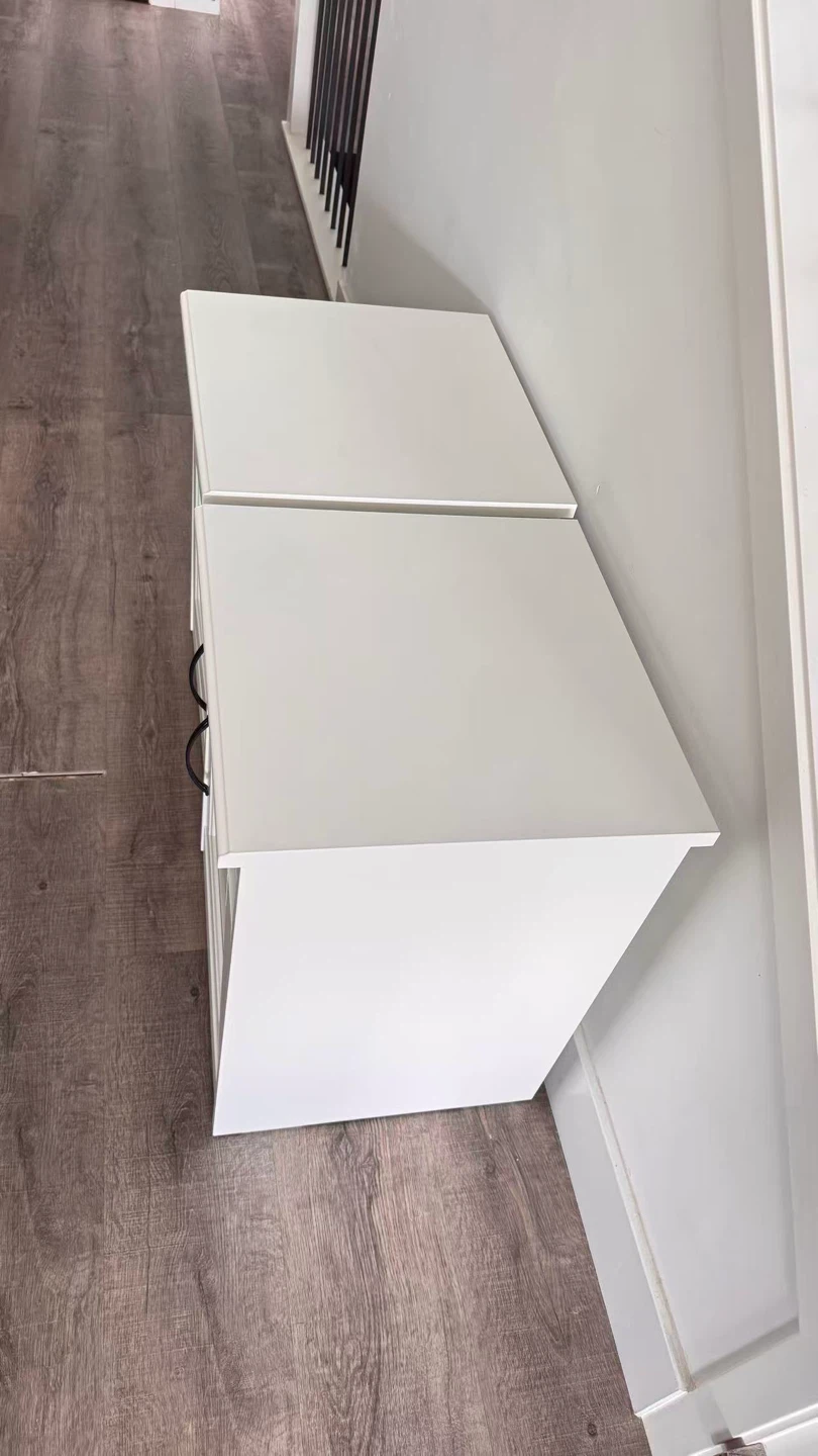 pair of IKEA nightstands in white - photo 3