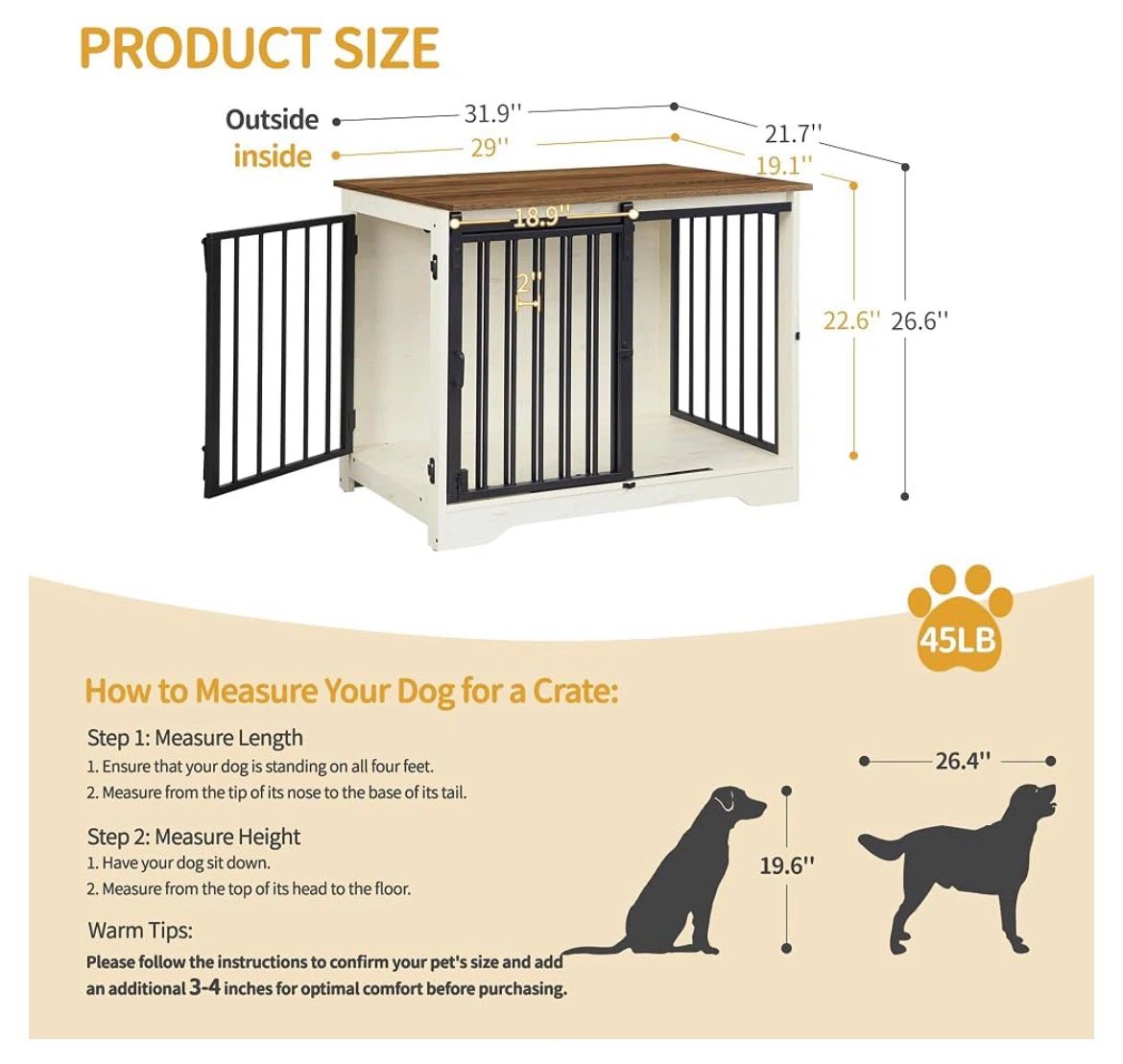 Dog Crate End Table - photo 3