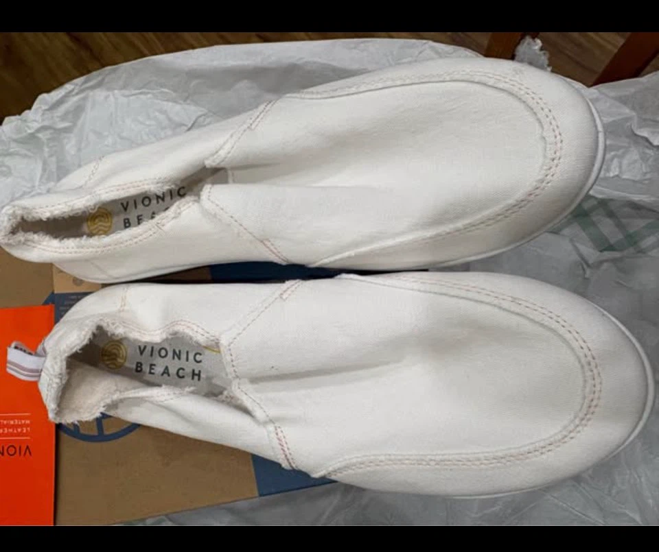 Vionic Beach White Canvas Slip-On Sneakers - photo 3