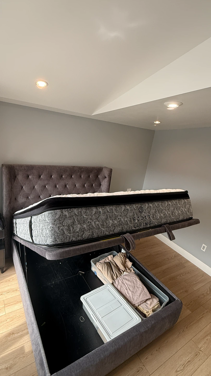 Storage Bed Frame with Tufted Headboard - photo 5