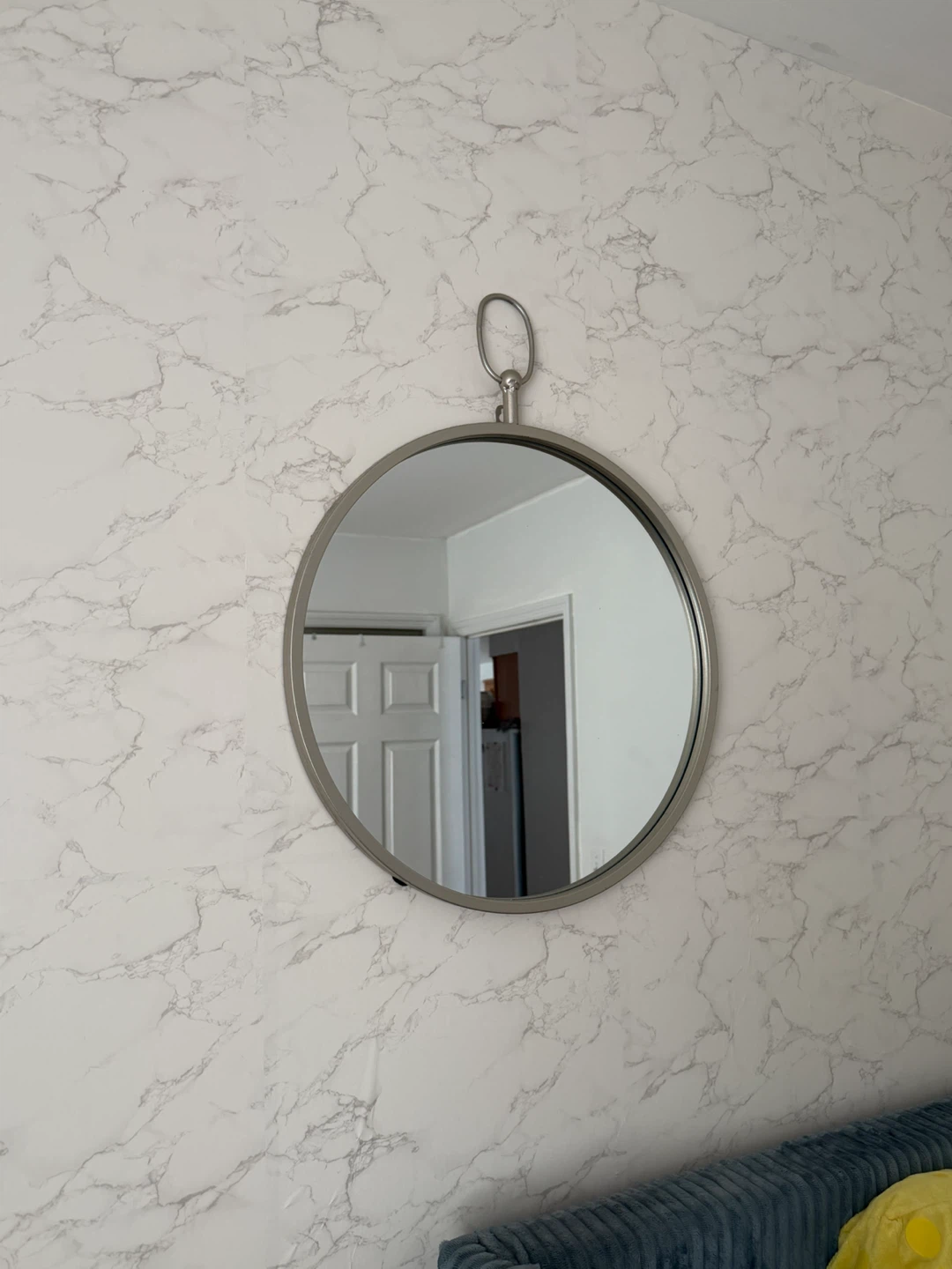Round Wall Mirror with Hanging Loop - photo 2