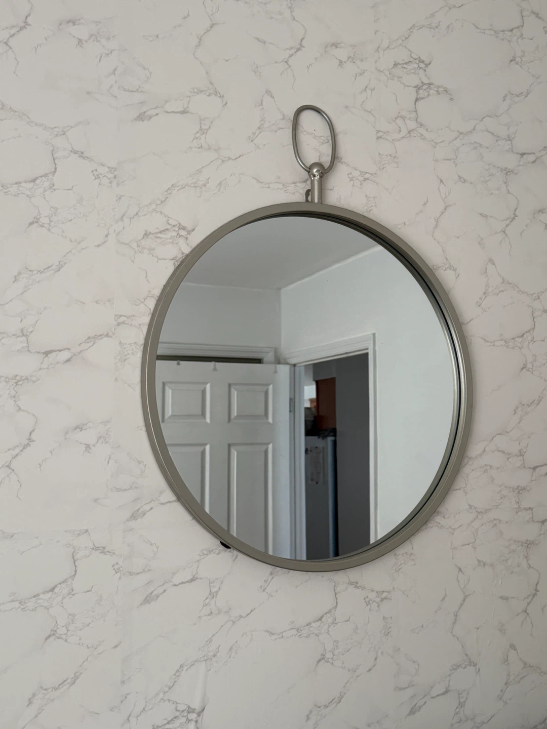 Round Wall Mirror with Hanging Loop - photo 3