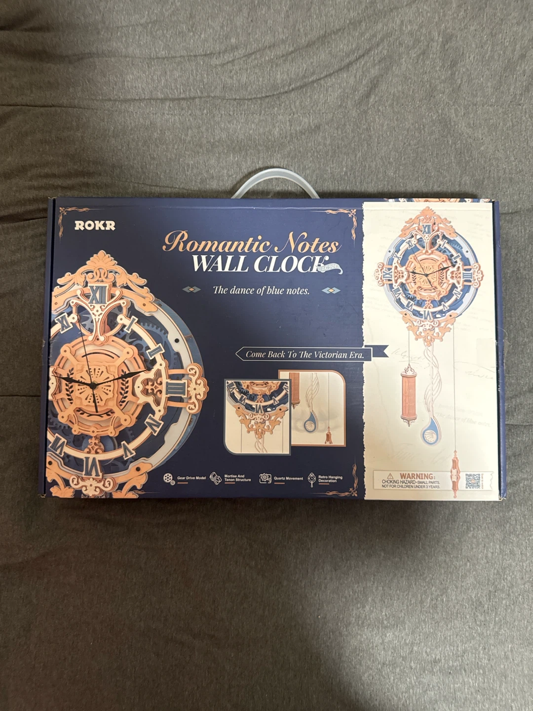 ROKR Romantic Notes Wall Clock - Wooden Model Kit