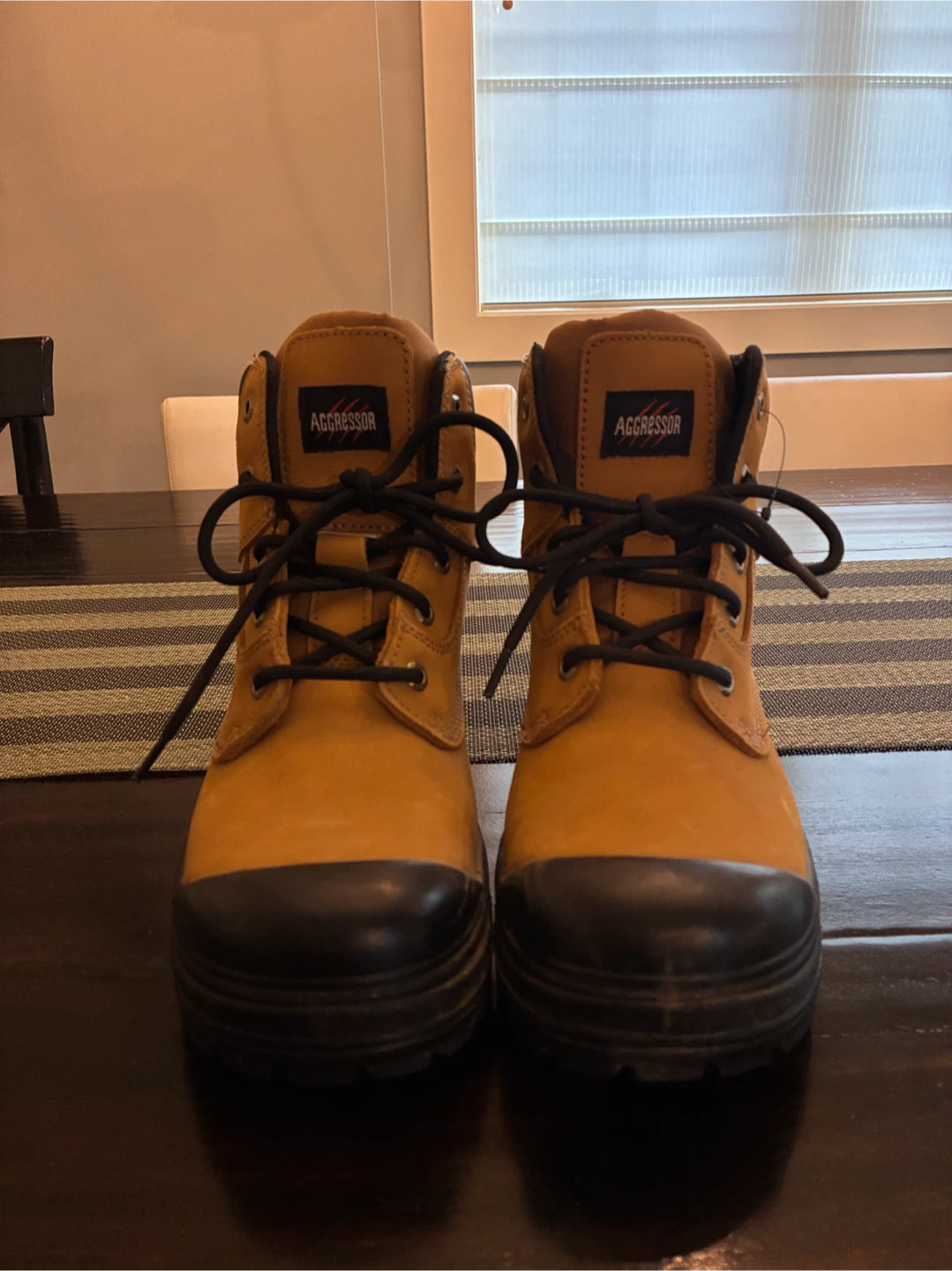 Aggressor men’s steel toe steel plate boots  - Size 8.5
