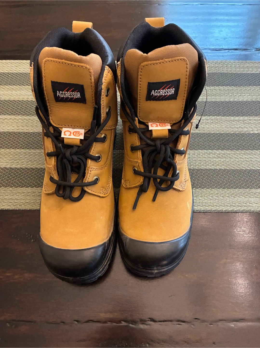 Aggressor men’s steel toe steel plate boots  - Size 8.5 - photo 2