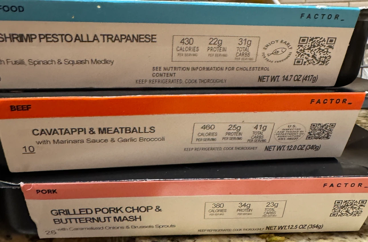 6 meals from Factor meal kit company - photo 2