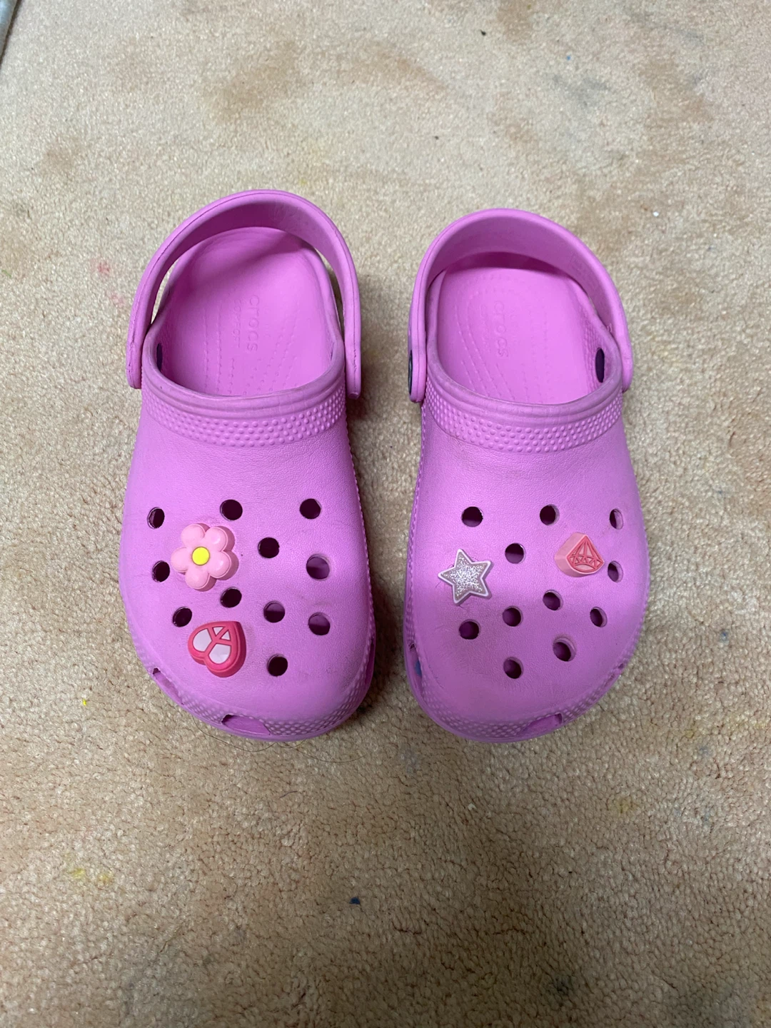 Kids pink crocs (size 13)