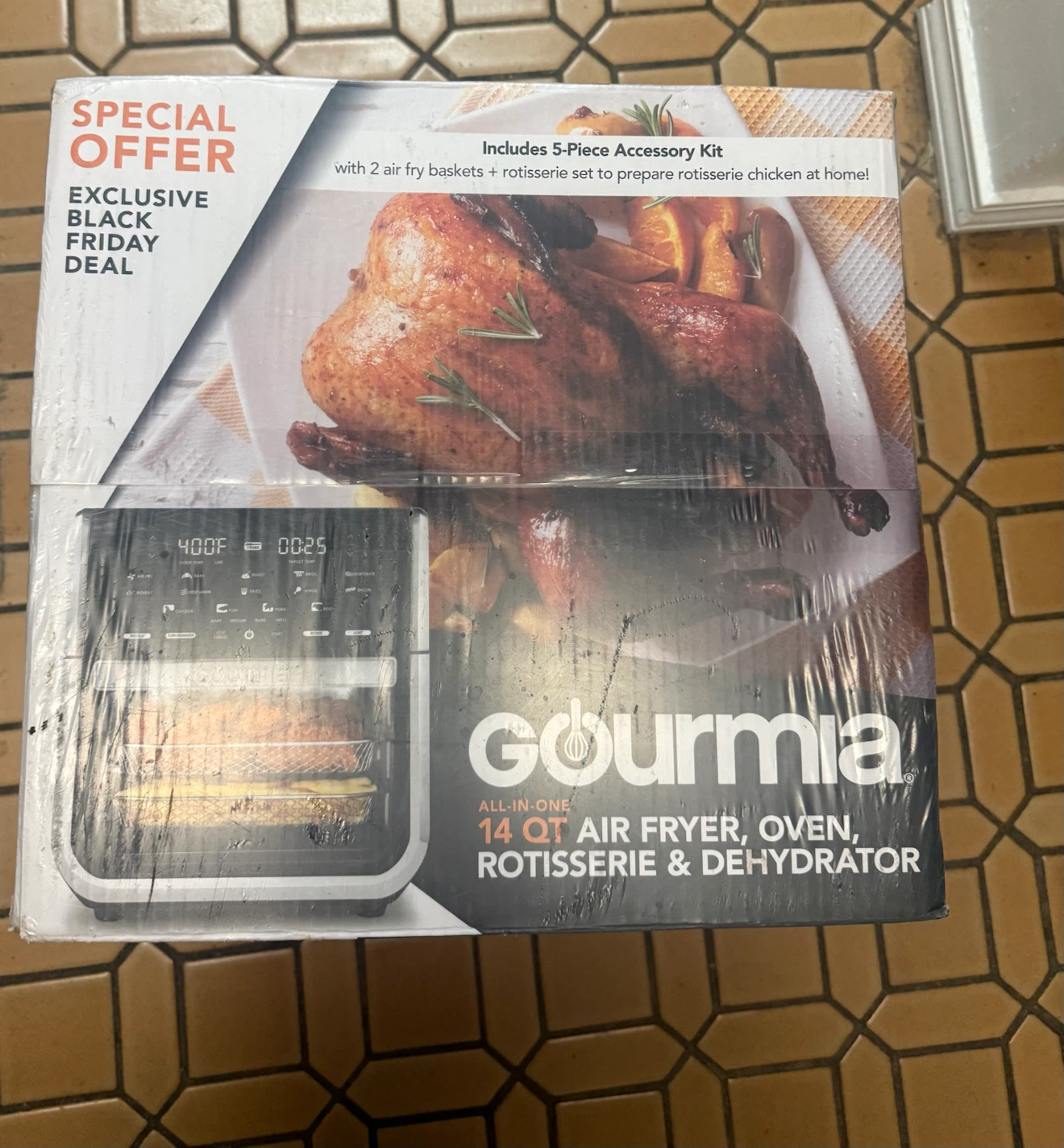 Gourmia 14 Qt Air Fryer Oven Rotisserie Dehydrator