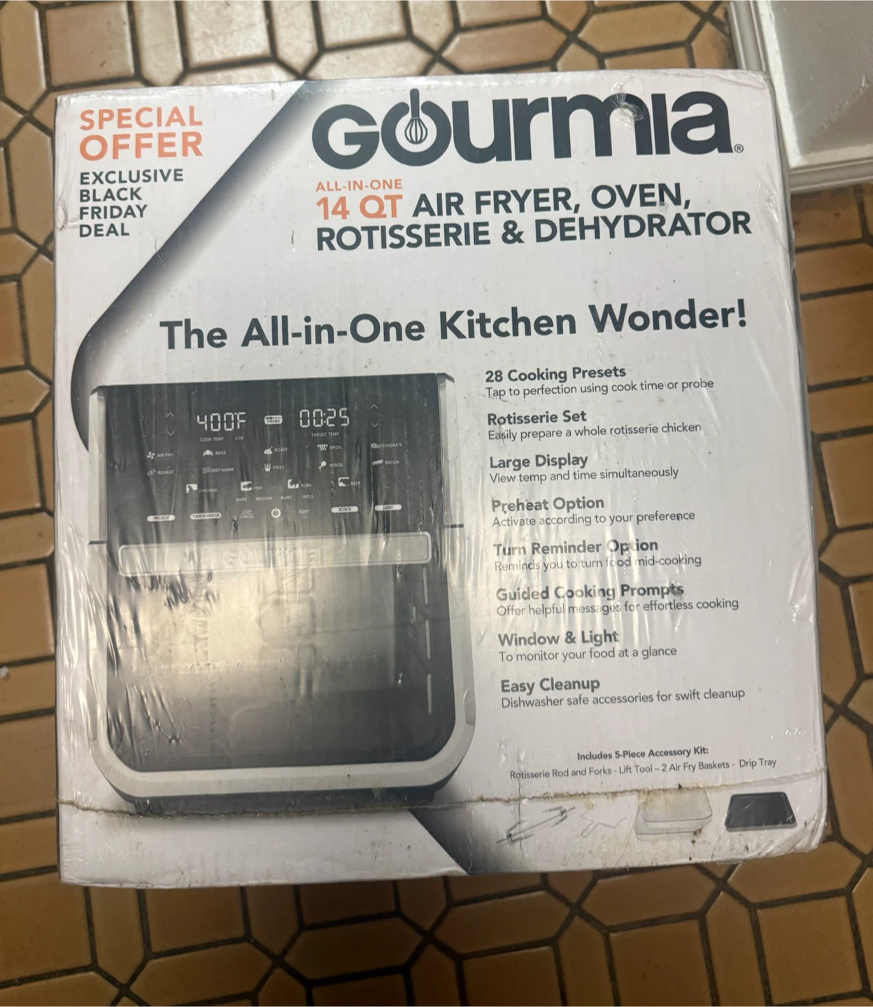 Gourmia 14 Qt Air Fryer Oven Rotisserie Dehydrator - photo 2