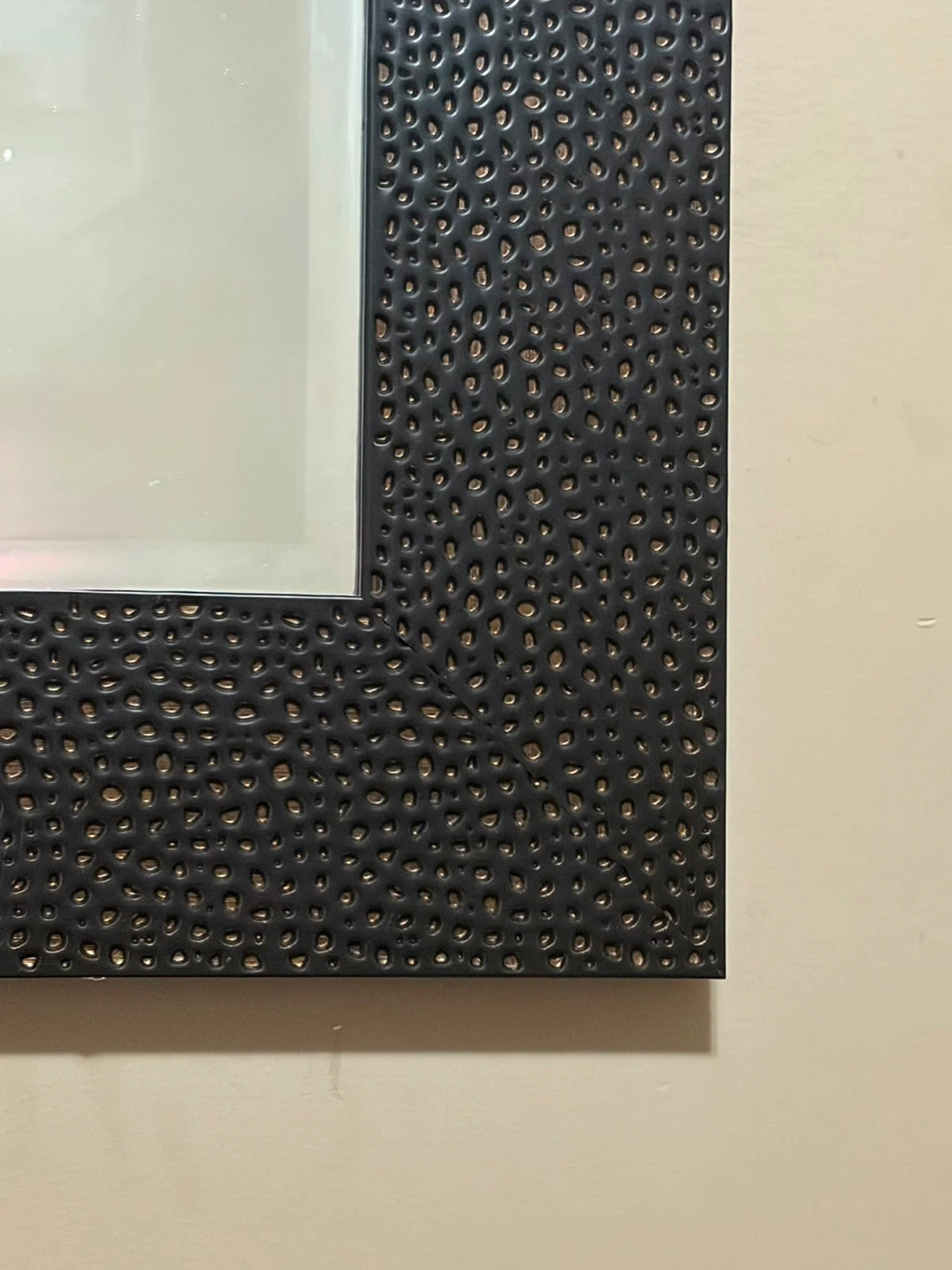 Textured Frame Wall Mirror - photo 2