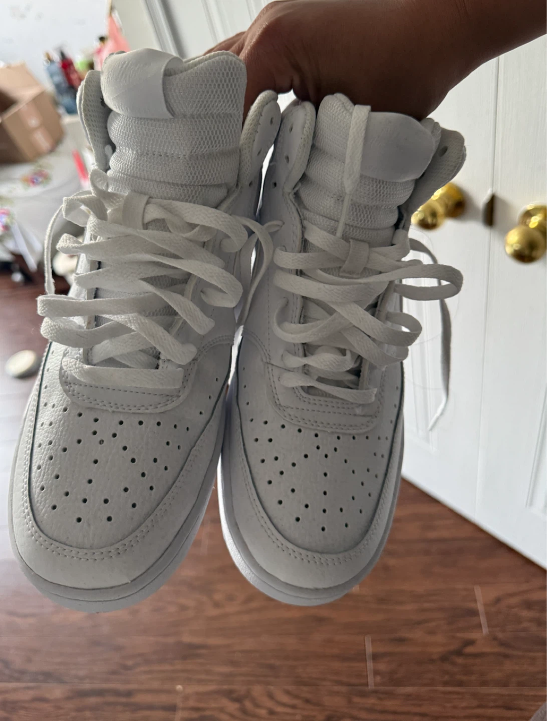 Nike Court Vision Mid White Sneakers