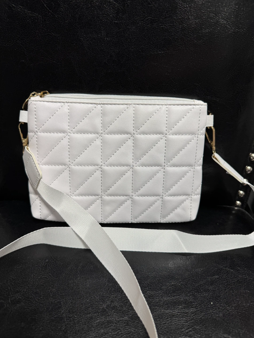 White Quilted Crossbody Bag - photo 2