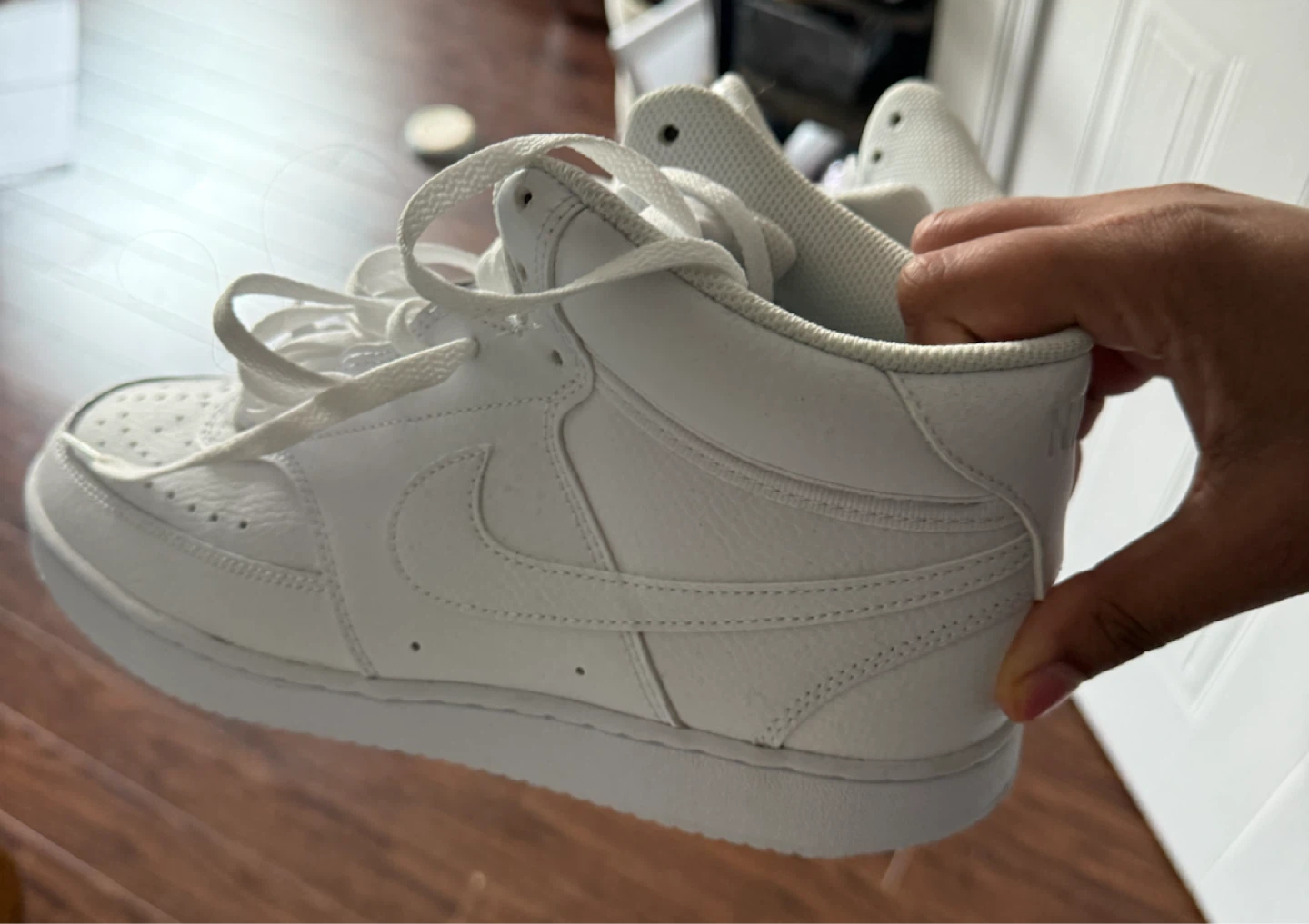 Nike Court Vision Mid White Sneakers - photo 2