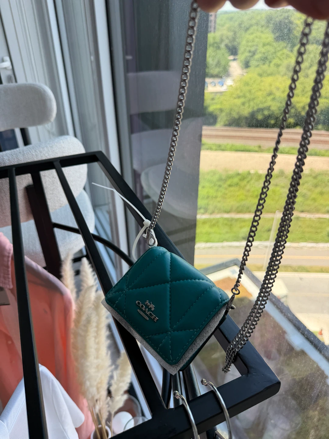 Coach Quilted Chain Wallet - Teal - photo 2