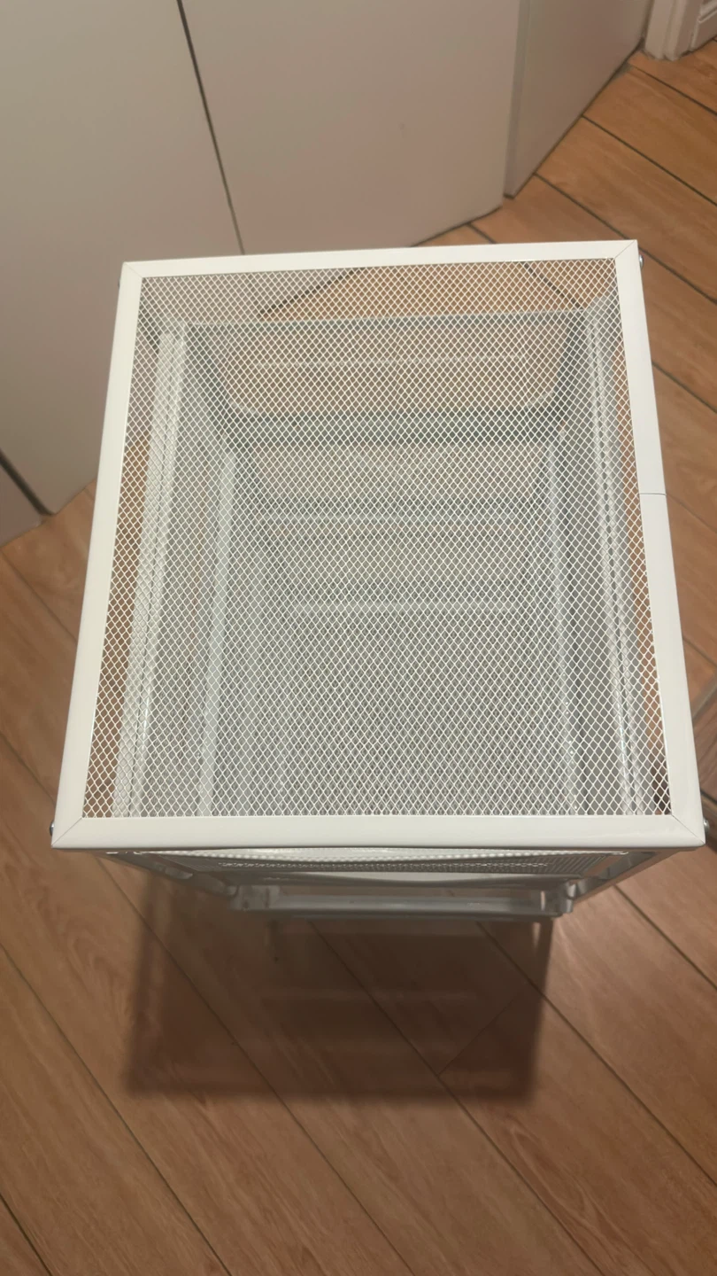 White 3-Drawer Mesh Rolling Cart - photo 3