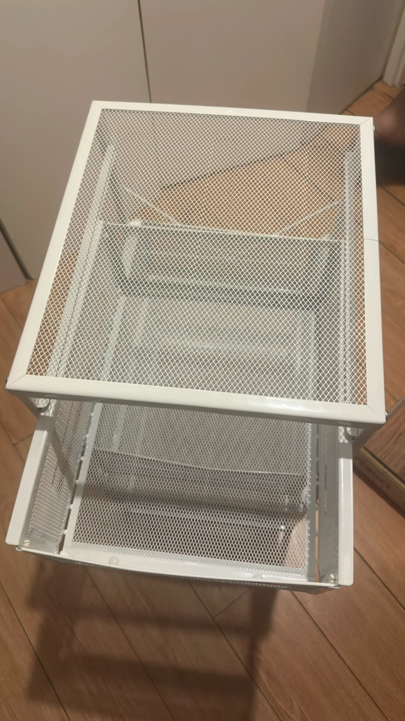 White 3-Drawer Mesh Rolling Cart - photo 5