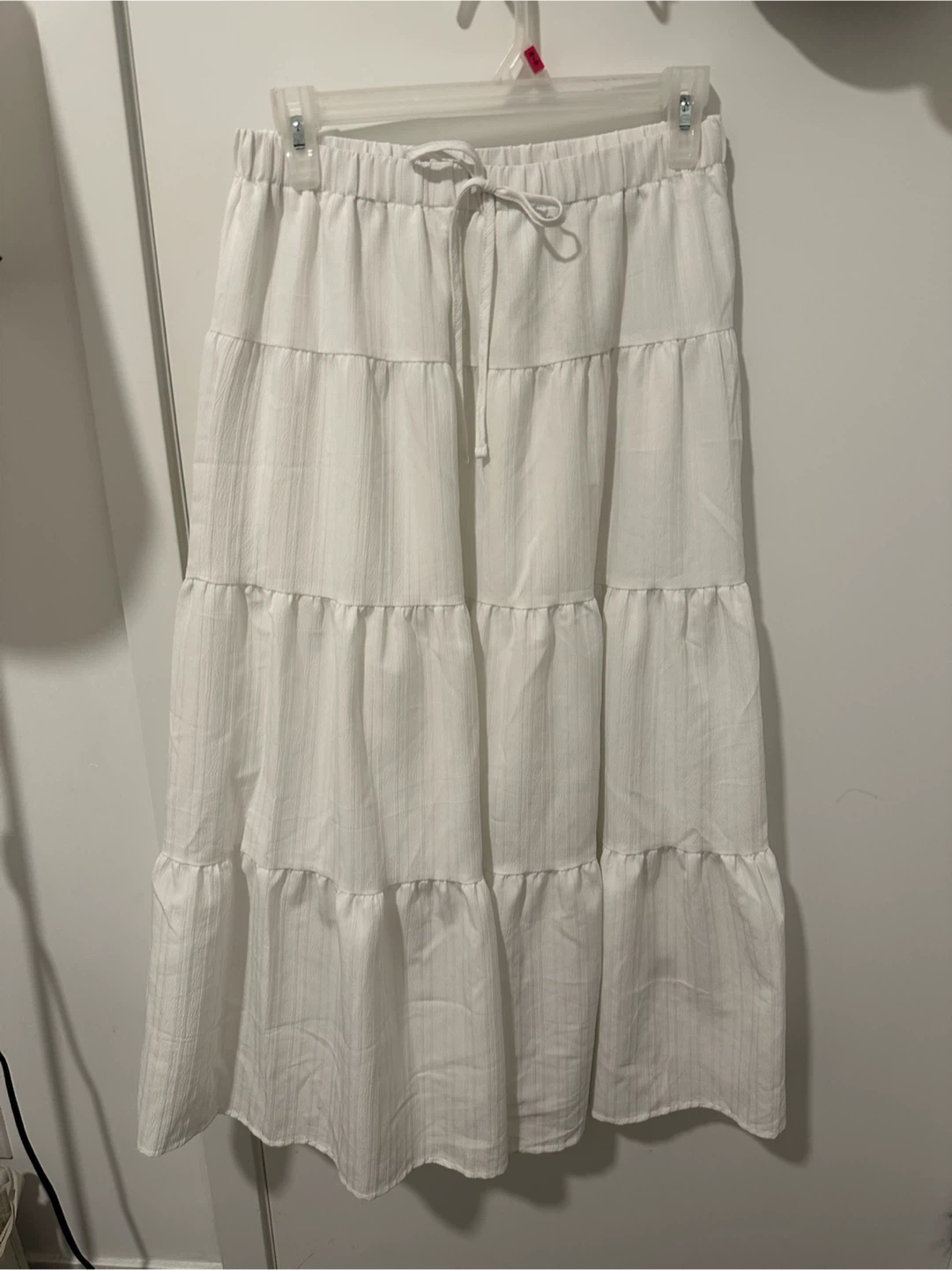 White Tiered Maxi Skirt