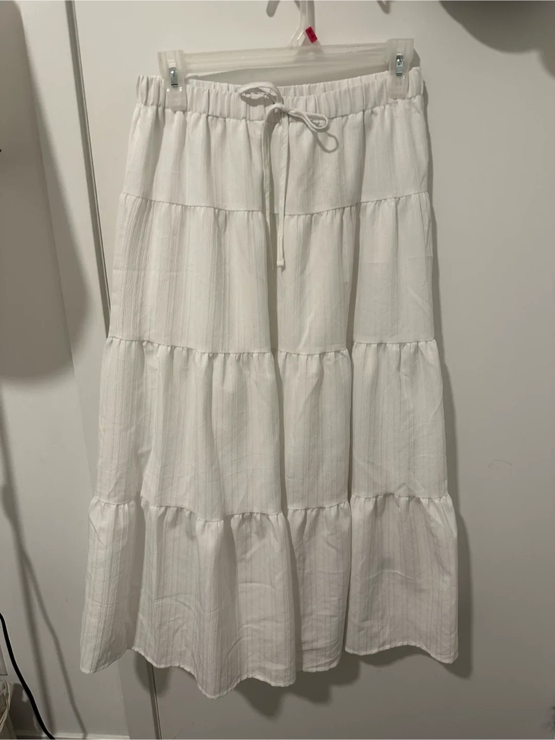 White Tiered Maxi Skirt