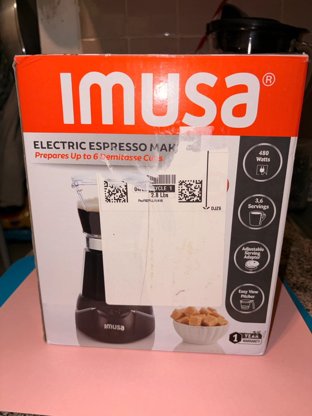 New Imusa electric espresso maker 3-6 servings