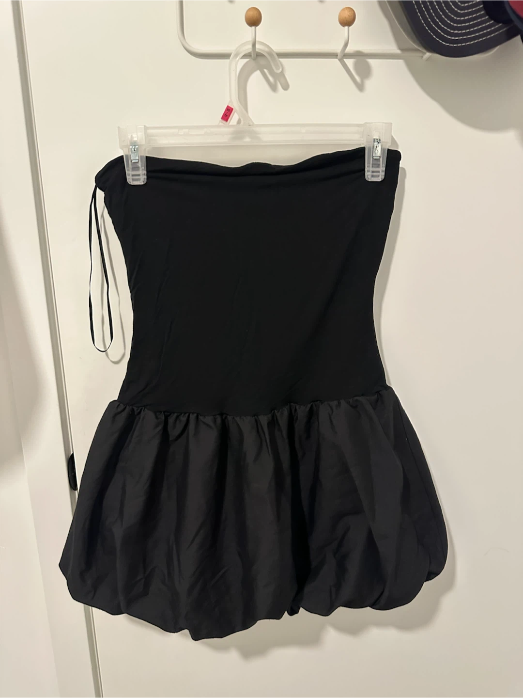 Kimchi Blue Black Strapless Bubble Hem Dress