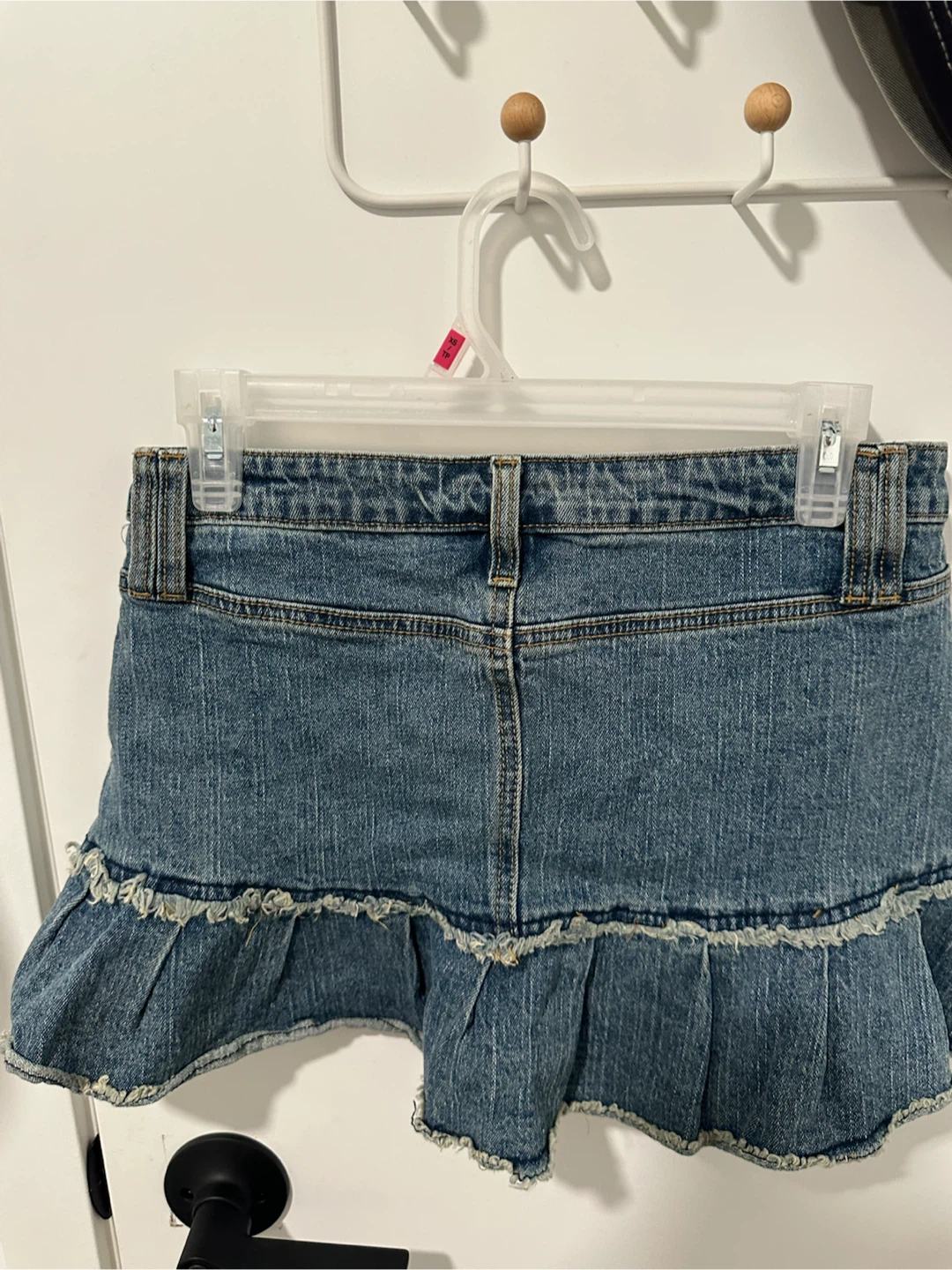 Brandy melville Blue Denim Skirt with Ruffle Hem - photo 2