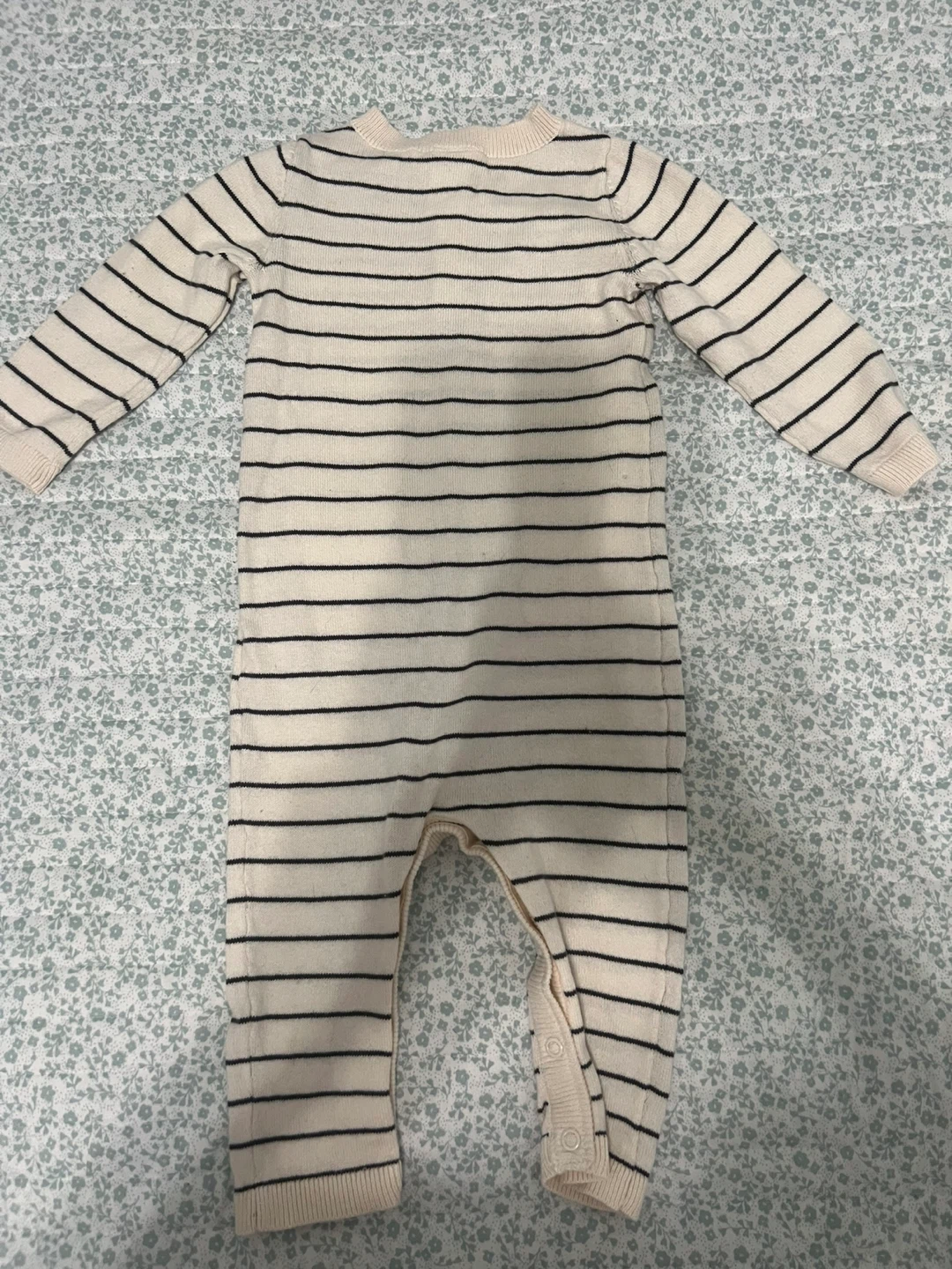 Carter's Striped Knit Baby Romper 9m - photo 2