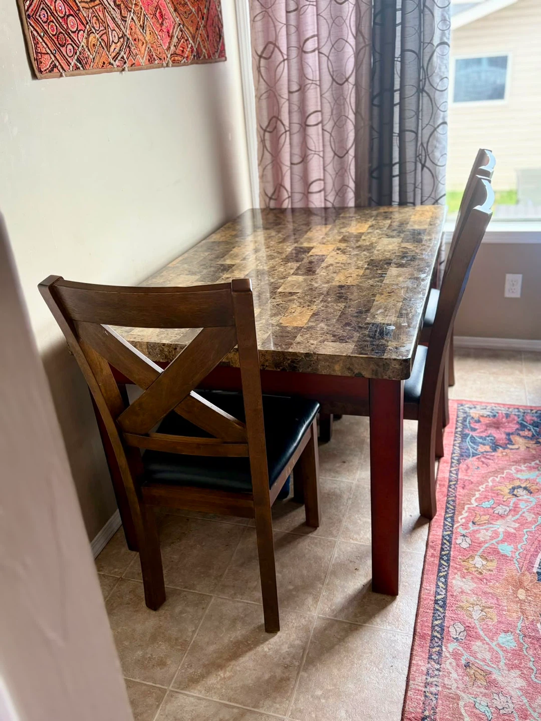 Dining Table and 4 Chairs Set
