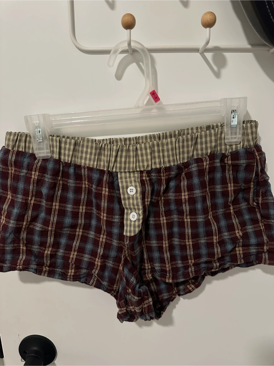 Edikted Plaid Boxer Shorts Size M