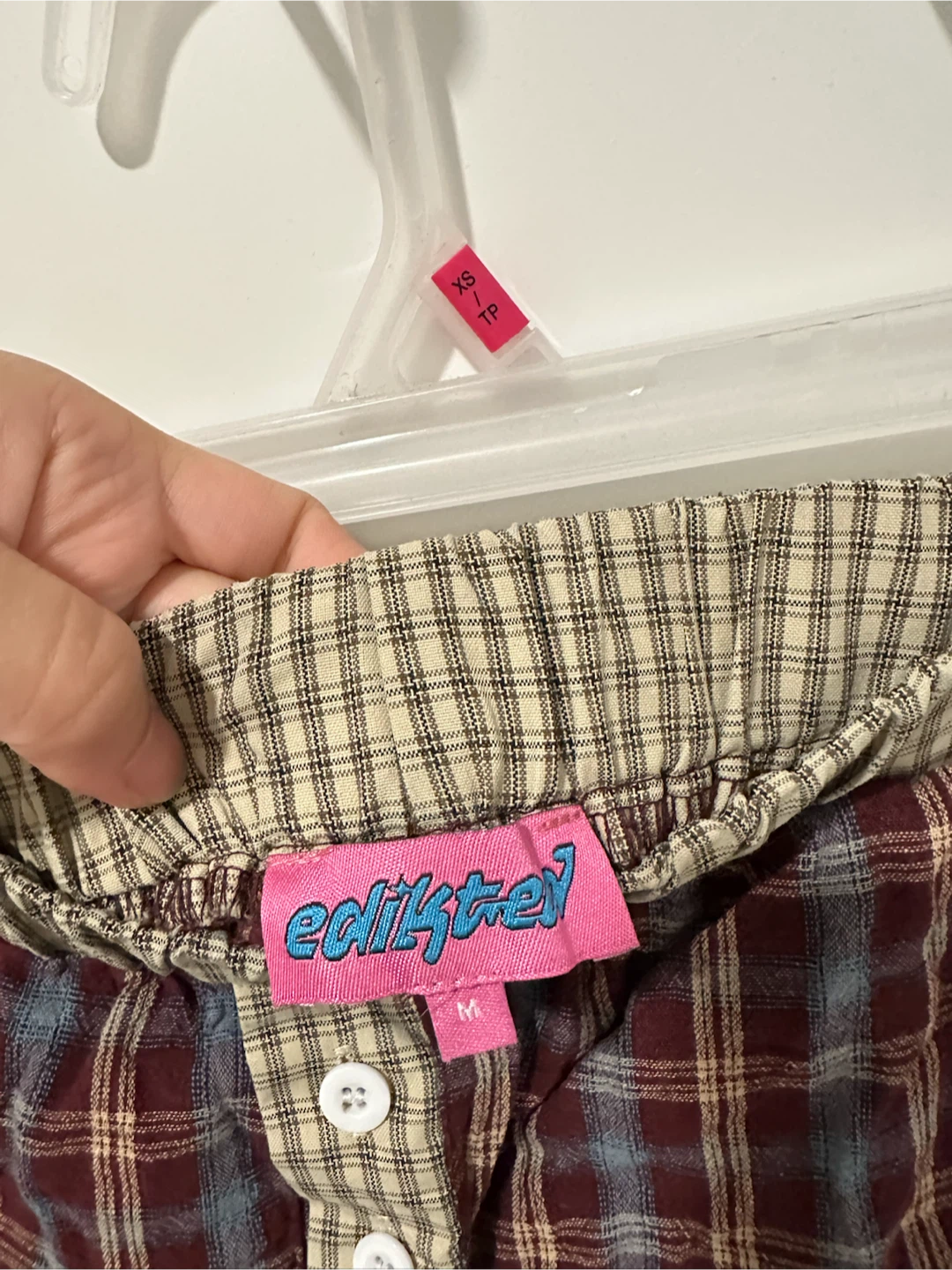 Edikted Plaid Boxer Shorts Size M - photo 2