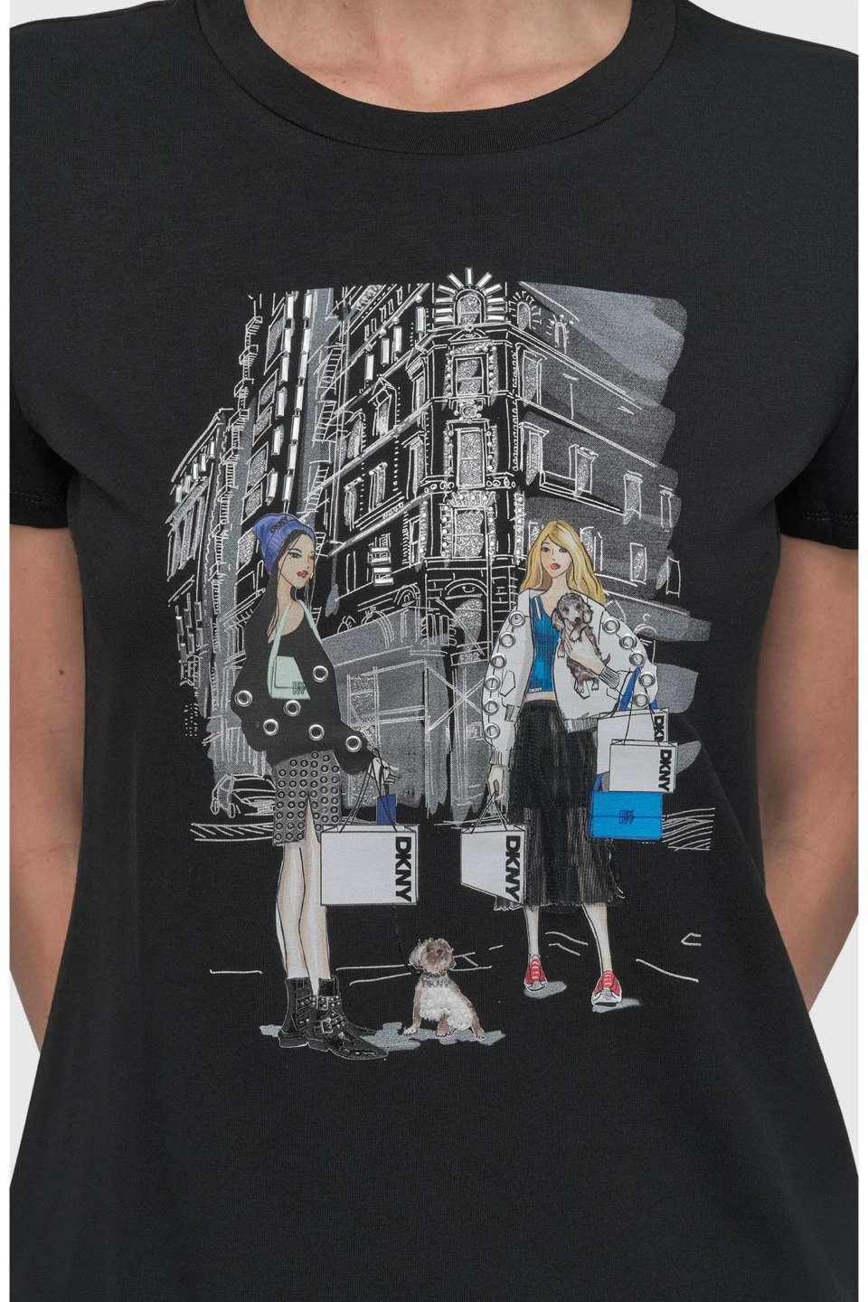 DKNY Black Graphic T-Shirt - photo 2