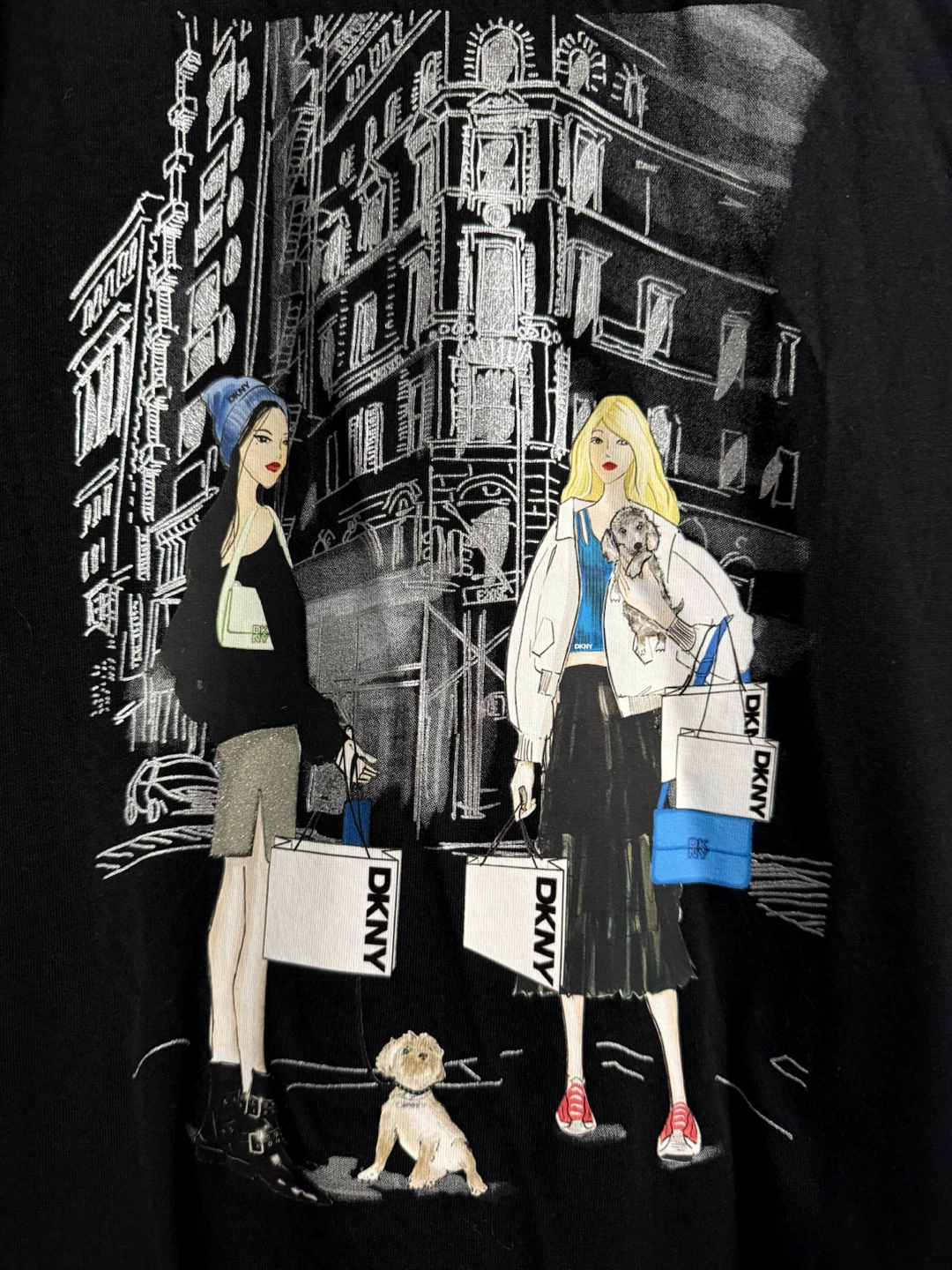 DKNY Black Graphic T-Shirt - photo 4