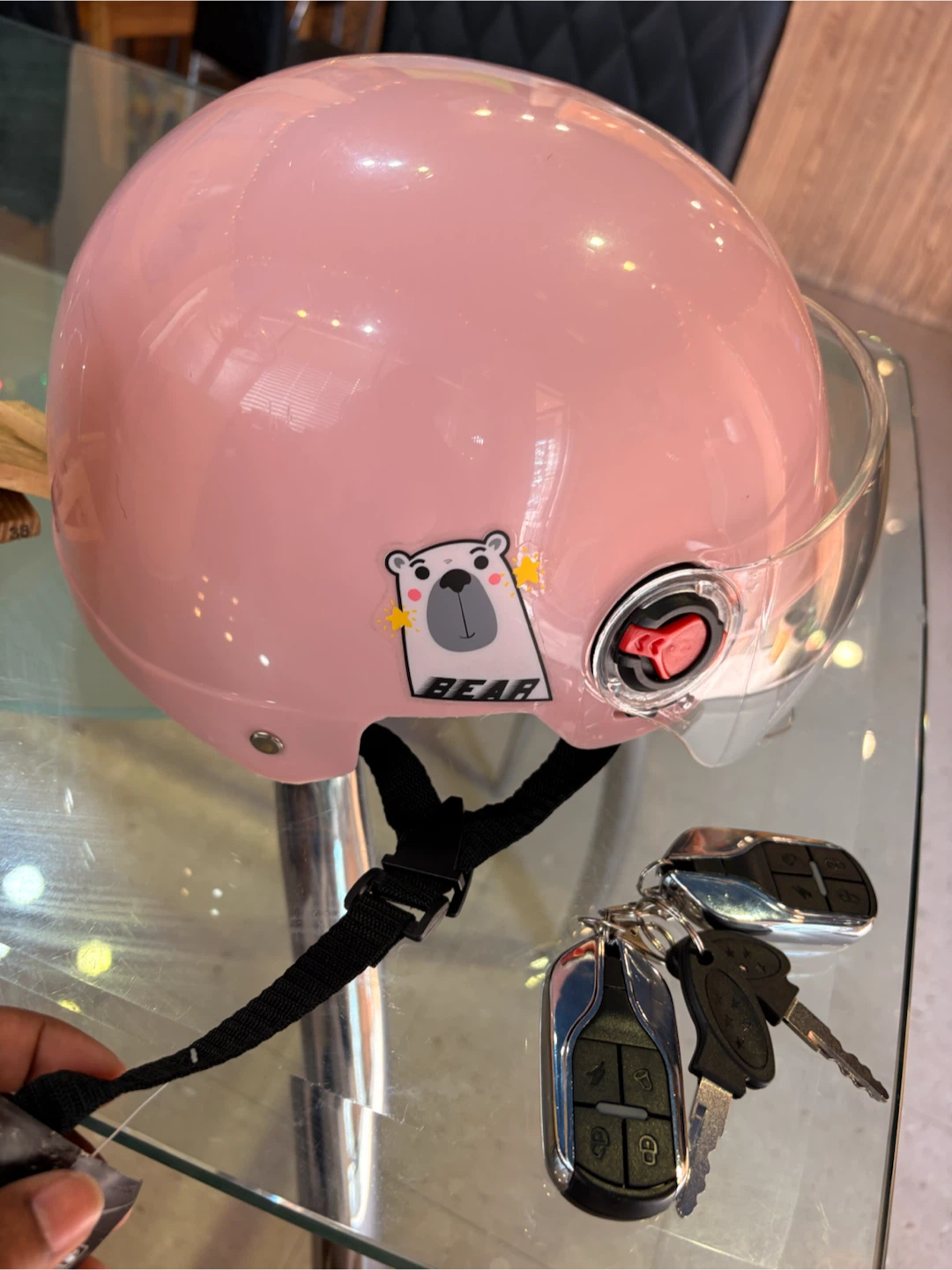White Electric Scooter with Keys and Helmet - photo 5