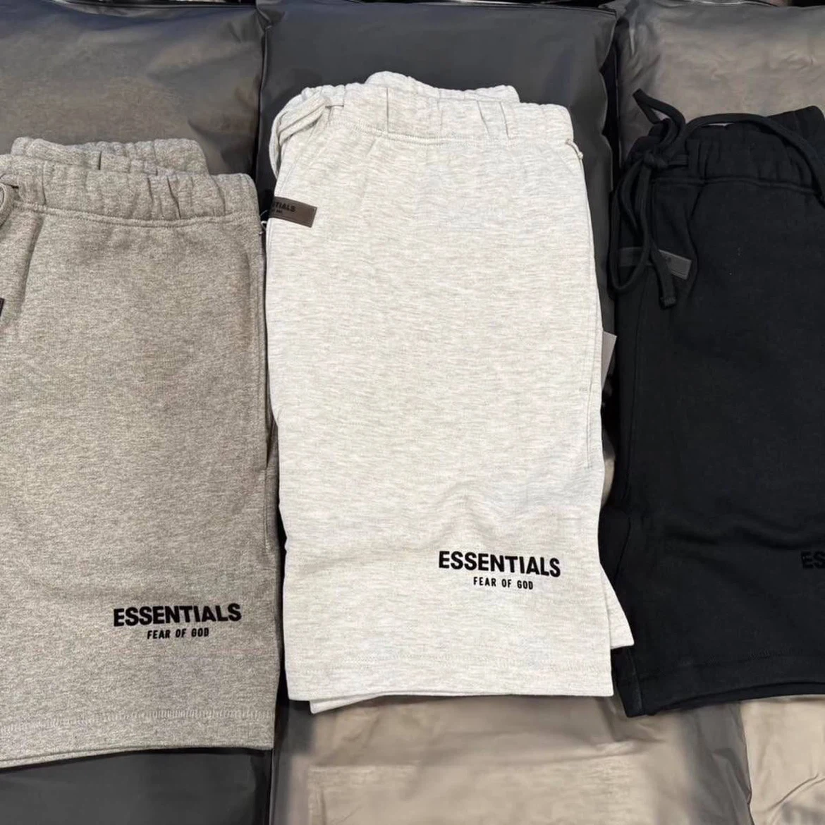 Essentials Fear of God Shorts - Black, Grey, Light Grey - photo 3
