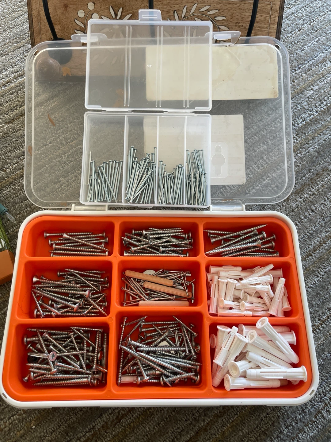 Assorted Nails, Screws and Anchors with Organizer Case - photo 2