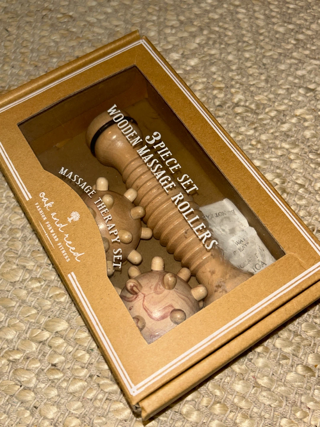 Oak & Reed 3 Piece Wooden Massage Roller Set