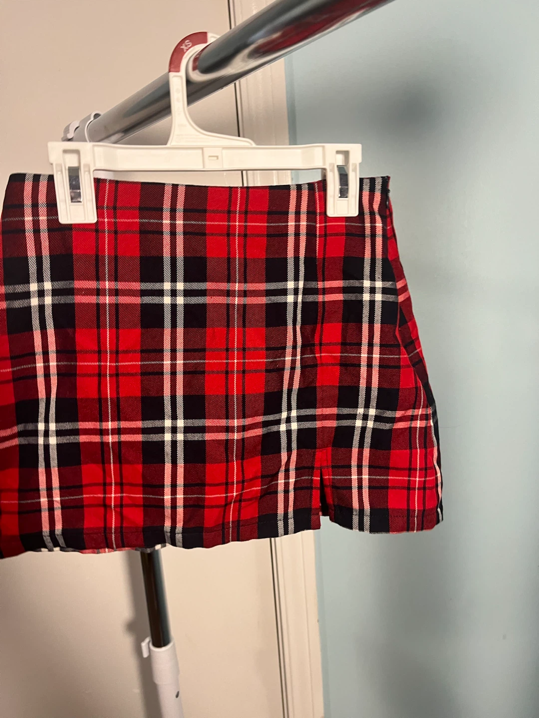 Sincerely Jules Plaid Mini Skirt Red Black White