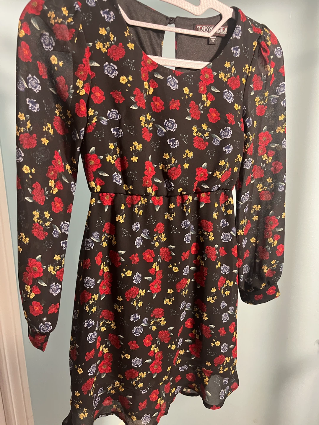 Trixxi Girl Black Floral Dress Size S - photo 3
