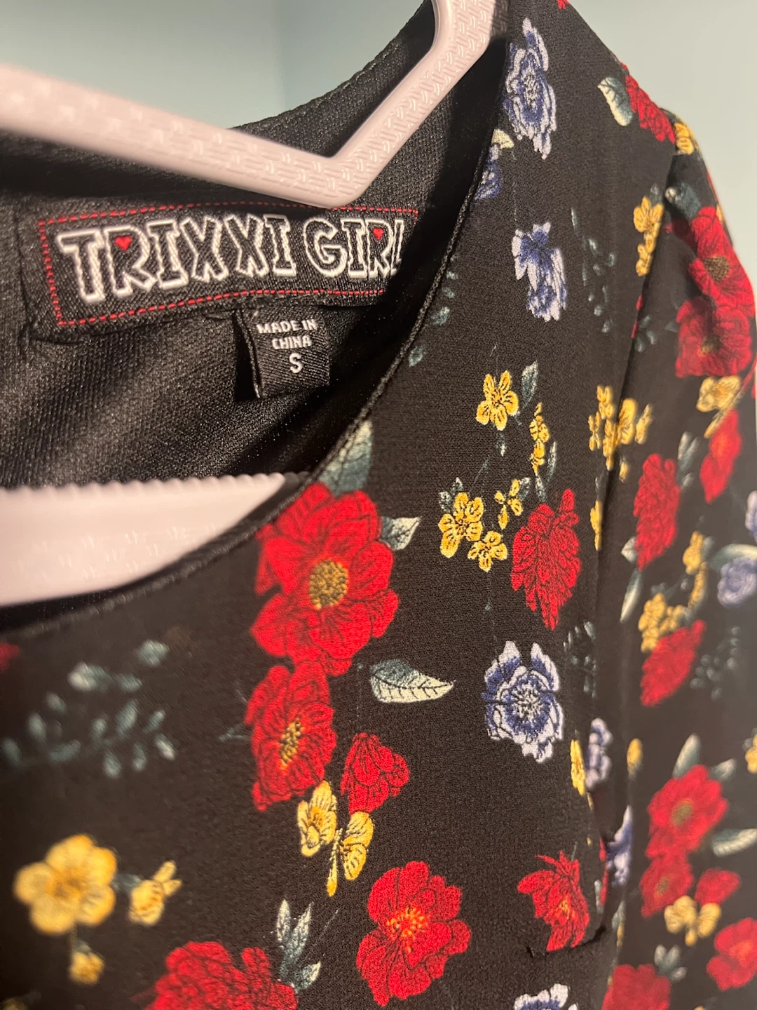 Trixxi Girl Black Floral Dress Size S - photo 4