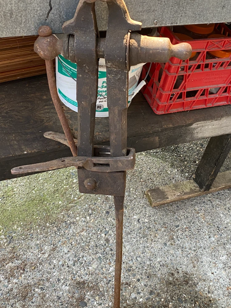 Vintage Bench Vise with Swivel Base