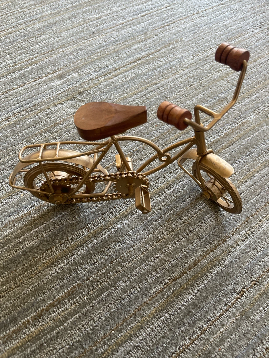 Decorative Metal Bicycle with Wood Accents - photo 2