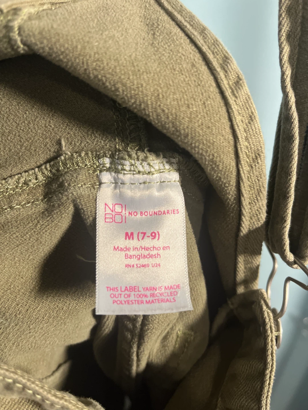 No Boundaries Olive Green Short Overalls Size M - photo 4
