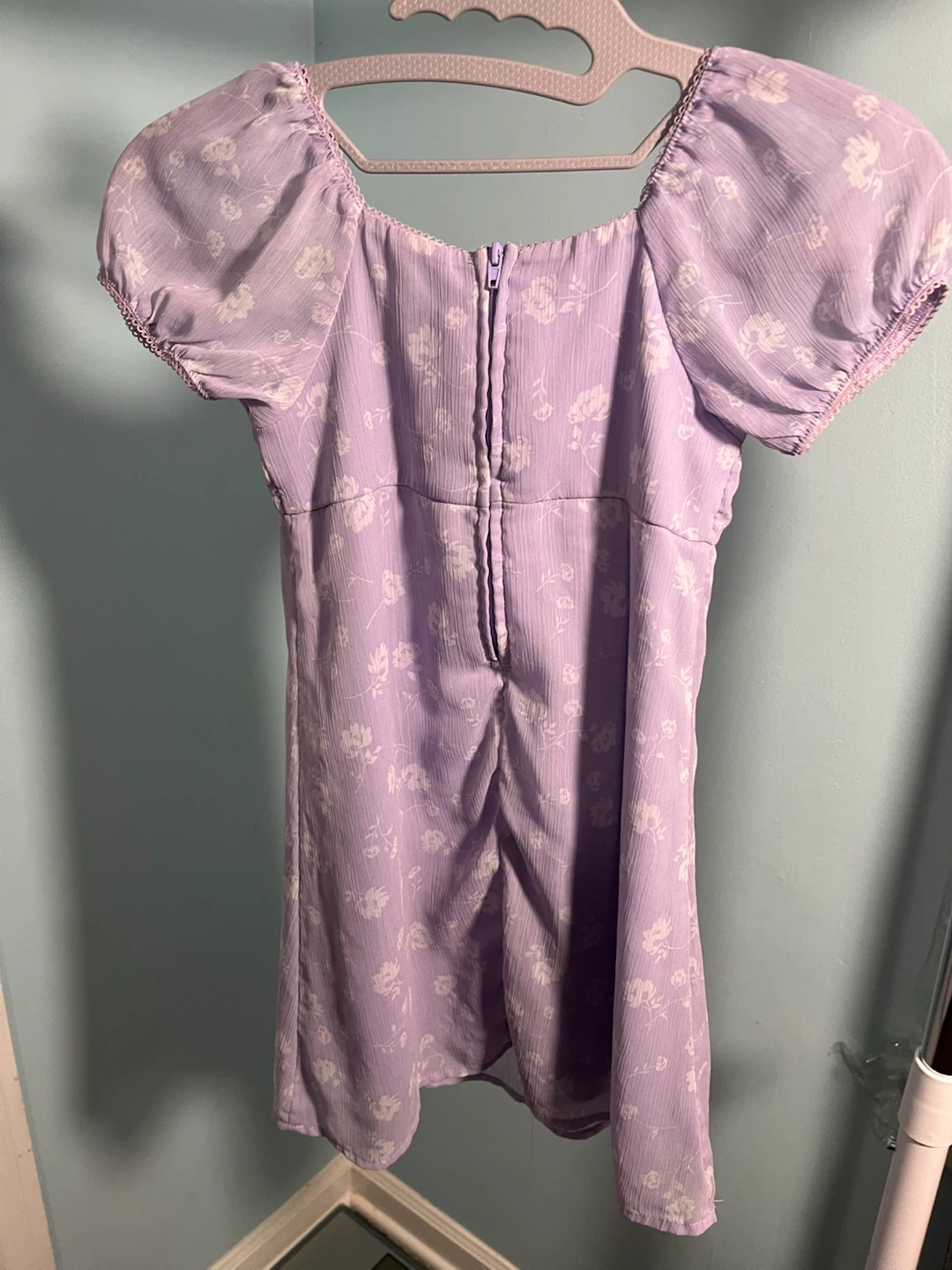 Art Class Lavender Floral Puff Sleeve Dress - photo 4